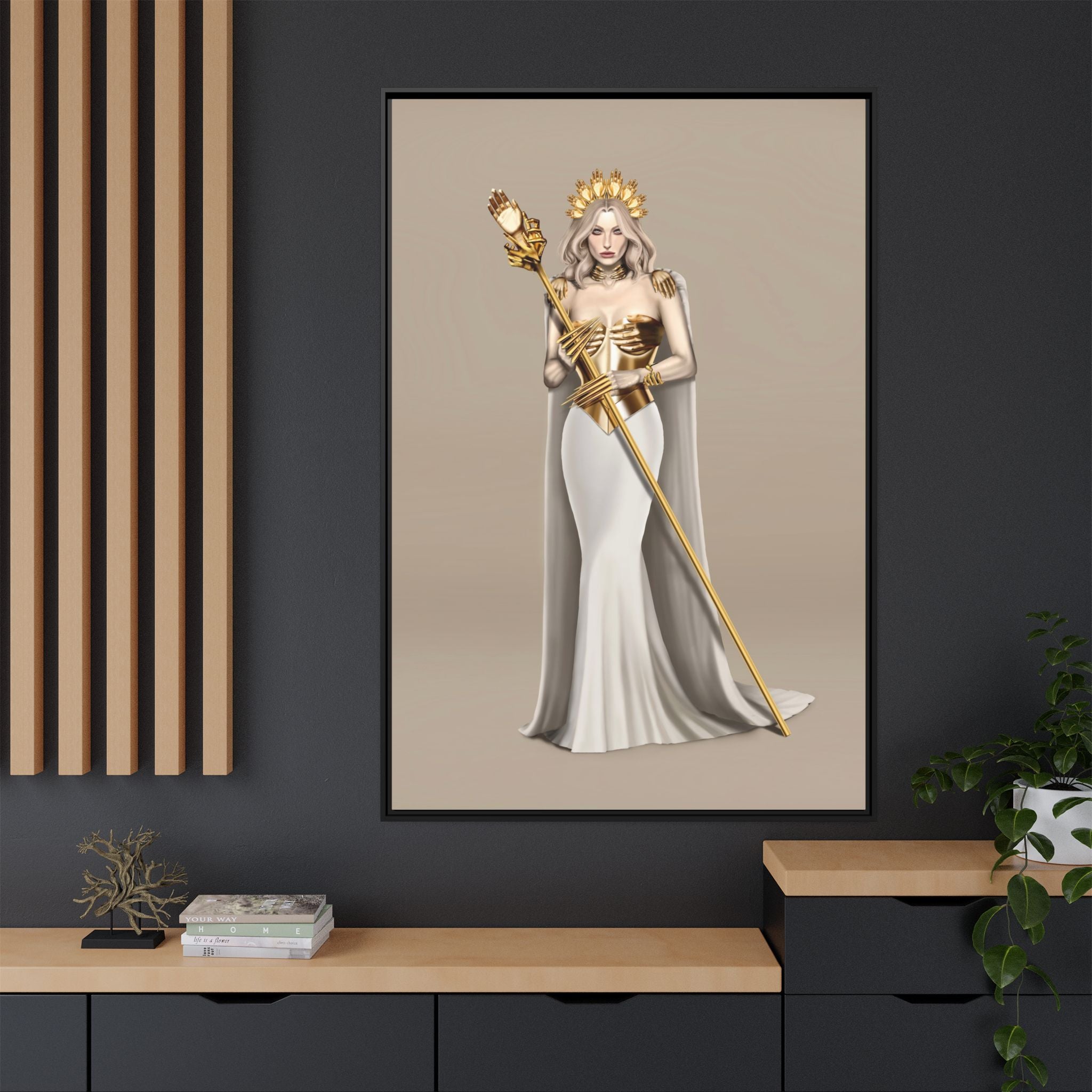 Matte Canvas Framed [Multi-color] | The Queen's Hand